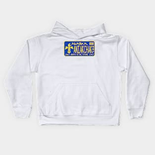 Aniakchak National Monument and Preserve license plate Kids Hoodie